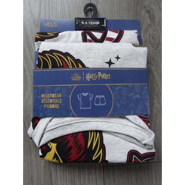 M&s marks & spencer harry potter pyjama set t-shirt & shorts age 8-9 years