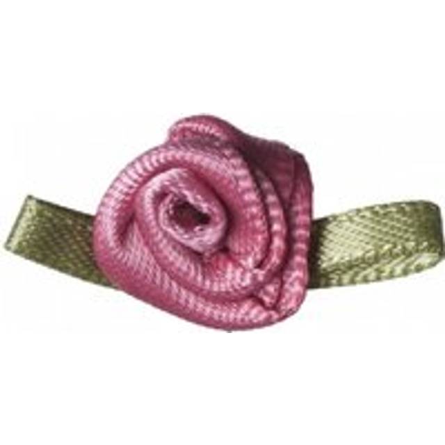 Gutermann Satin Ribbon Roses Mid Pink