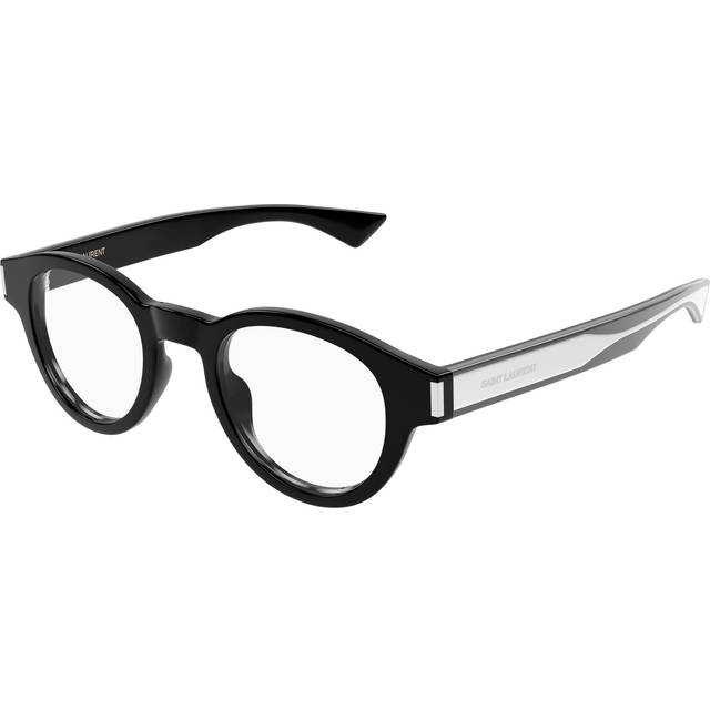 SAINT LAURENT Unisex SL 792 001 Optiska bågar Acetat Svart Transparent Rund