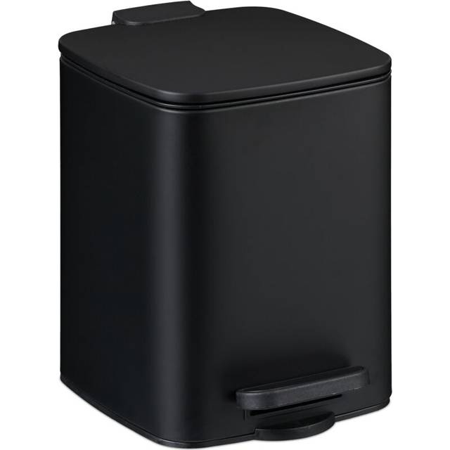 Square trash can bathroom pedal 6 litre waste rubbish rectangular soft-close