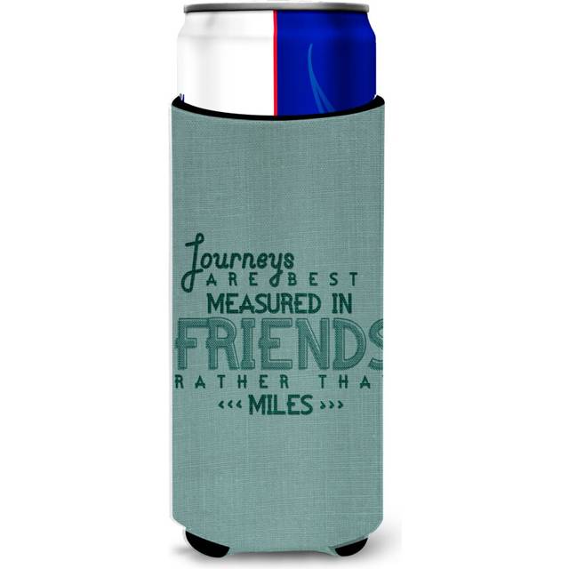 Caroline's Treasures Journeys Are Measured In Friends Michelob Ultra Hugger For Slim Cans  Multicolor