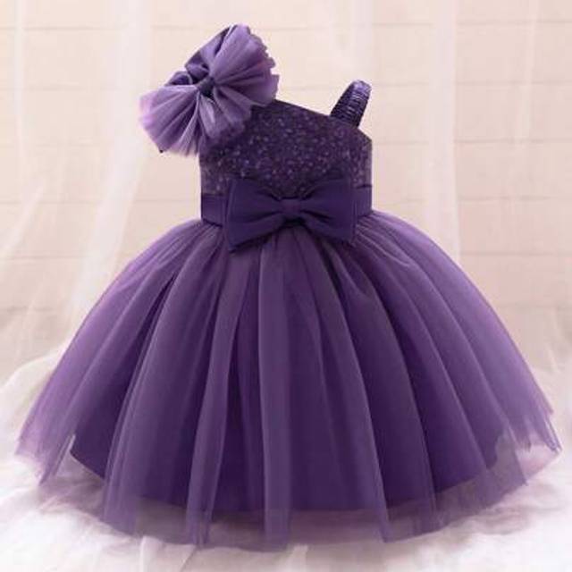 SHEIN Baby Girls Champagne Color Sequin Elegant Princess Long Dress Costume Suitable For Role-Playing Party