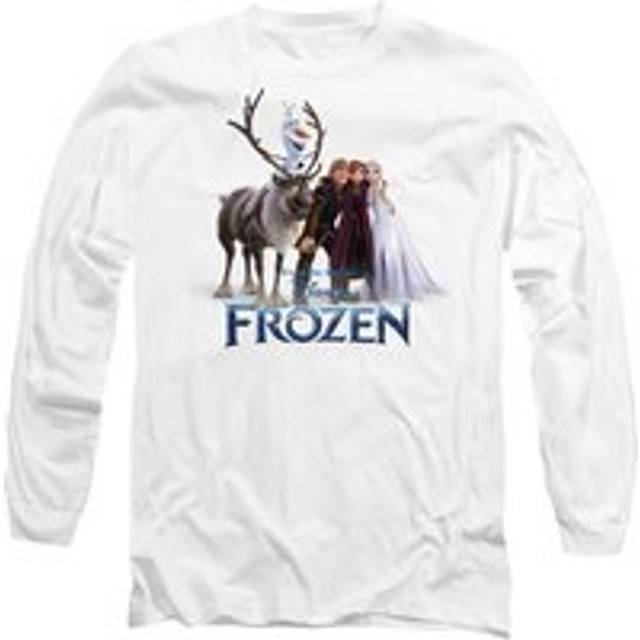 Frozen Group Photo With Elsa, Anna, Kristoff, Sven And Olaf Long Sleeve T-Shirt, White - XXL
