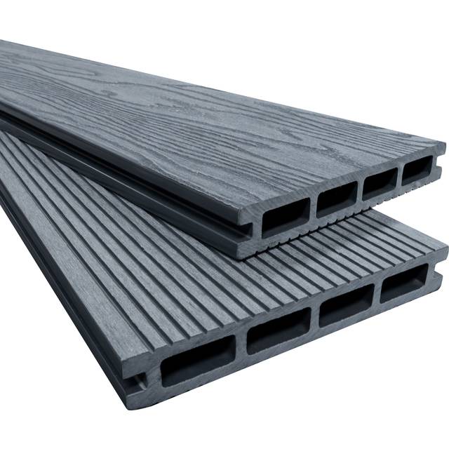Composite Decking Boards x 5 - Grey - One Size