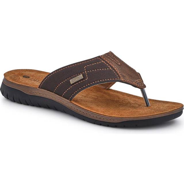 Leather Toe Post Sandals - INB41007 / 326 984 - Brown - 12