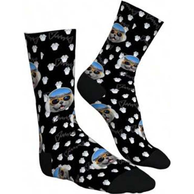 SHEIN 1 Pair Of Custom Couple Socks, Custom Socks, Women&#39;s Socks, Men&#39;s Socks, Personalized Novelty Socks, With Their Own Handsome And Beautiful Photos, Awe