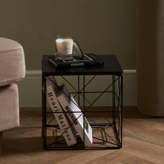 Cube storage basket table folding wire organiser living room home decor bedroom