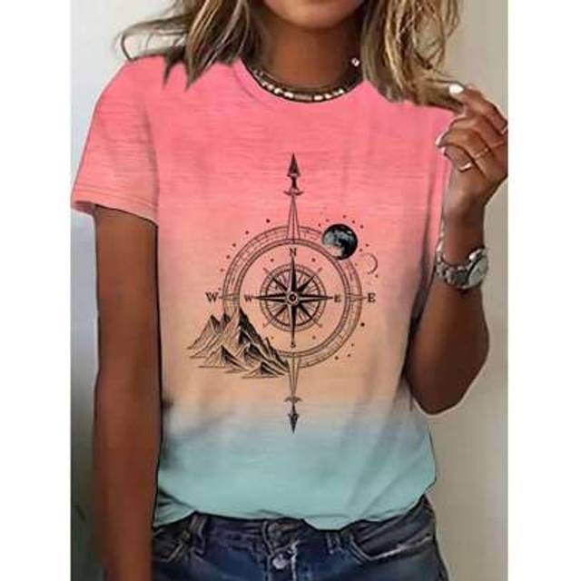 SHEIN Women&#39;s Summer Short Sleeve Casual T-Shirt