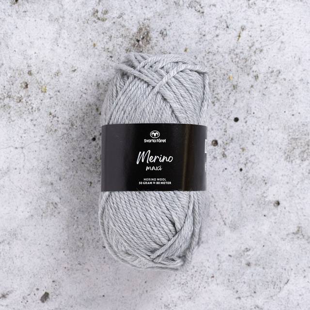 Svarta Fåret Merino Maxi Garn 523 Grå