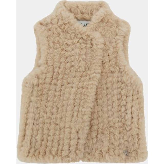 Guess Kids Faux Fur Vest - Beige - 16