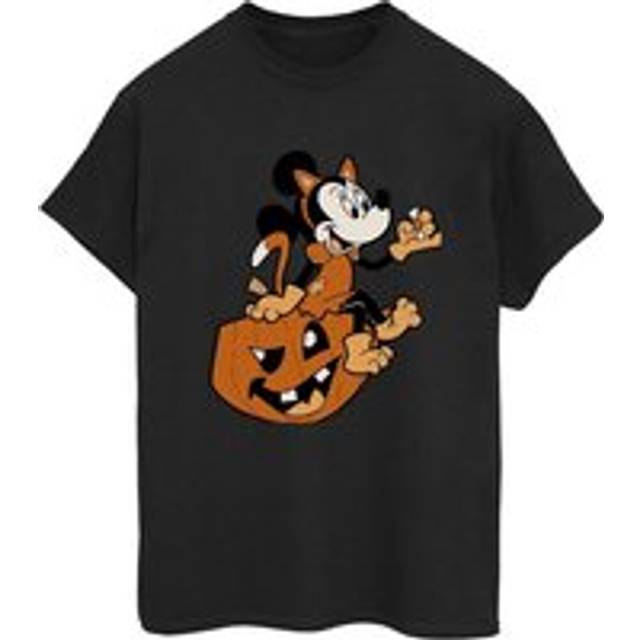 Minnie Mouse Cat Cotton Boyfriend Halloween T-Shirt - Black - 4XL