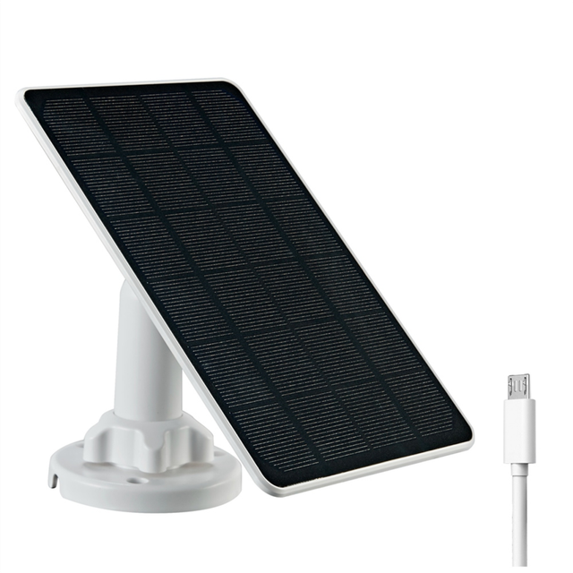 3W Solar Panel for Security Camera Outdoor IP65 Waterproof with 3 Meters Charging Cable for Outdoor Camera Charging,A