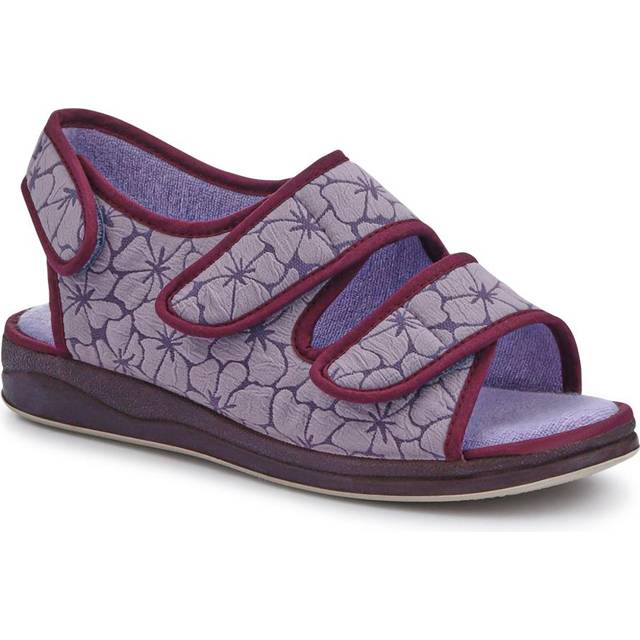 Extra-Wide Water-Resistant Slippers - REETA / 327 508 - Purple