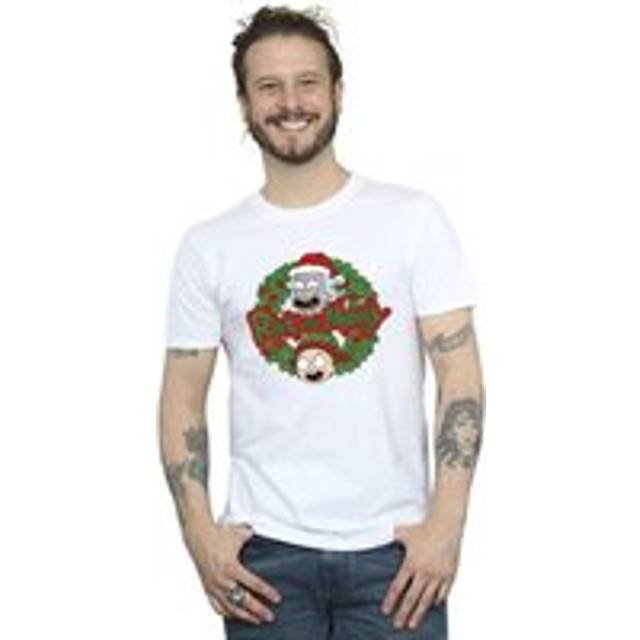 Christmas Wreath T-Shirt - White - XXL