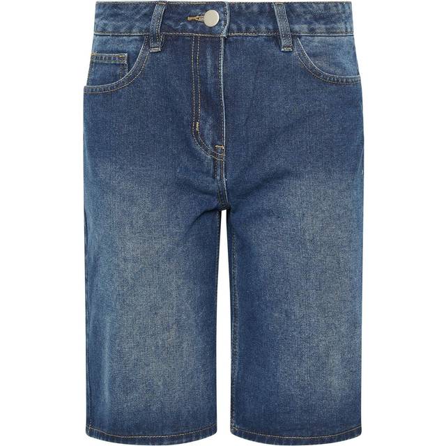 Pixiegirl Petite Mid Blue Denim Jorts 12 Pixiegirl | Petite Women's Denim Shorts