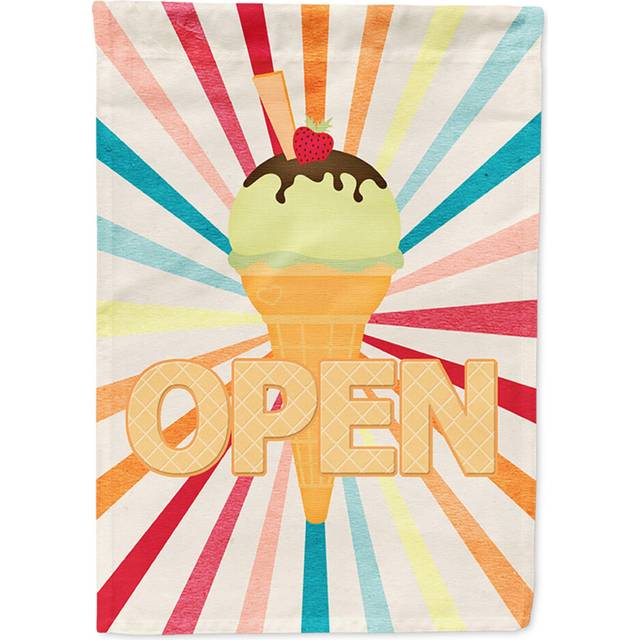 Caroline's Treasures SB3113CHF Ice Cream Shop or Stand Open Flag Canvas  Large  Multicolor