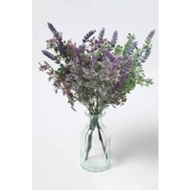 Homescapes Set of 3 Lavender Flower Single Stem Sprays, 10 cm, Purple, Handcrafted, Lifelike
