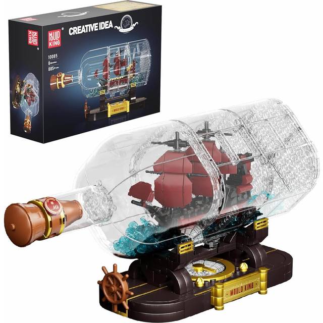 Mould King Ship in a Bottle Building Blocks Sets,STEM Creative Project for Adults and Kids Aged 8+ 10085