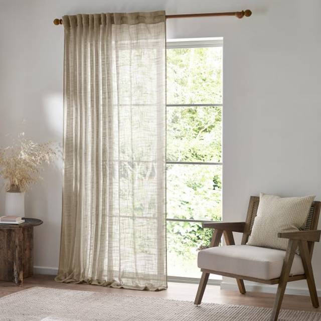 Yard Cirrus Tab Top Voile Panel - Linen