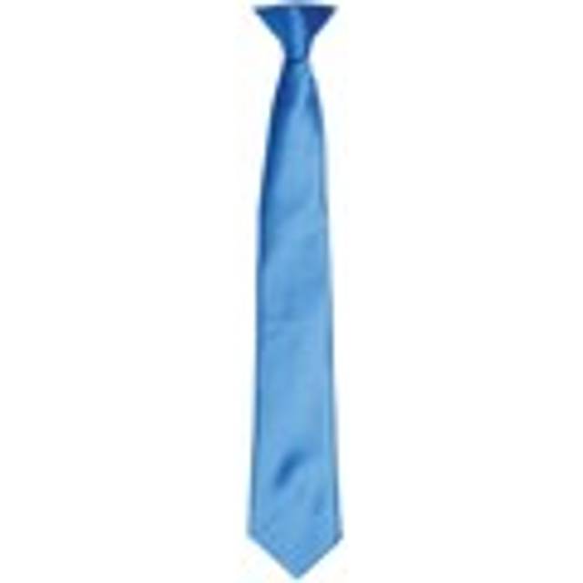 (One size, Sapphire) Premier Colours Mens Satin Clip Tie