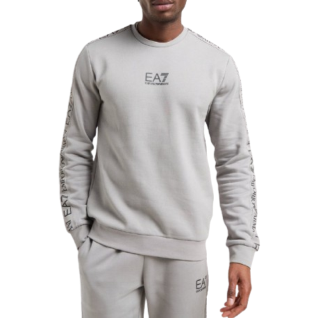 EA7 Emporio Armani Central Tape Crew Tracksuit - Grey - Mens - L