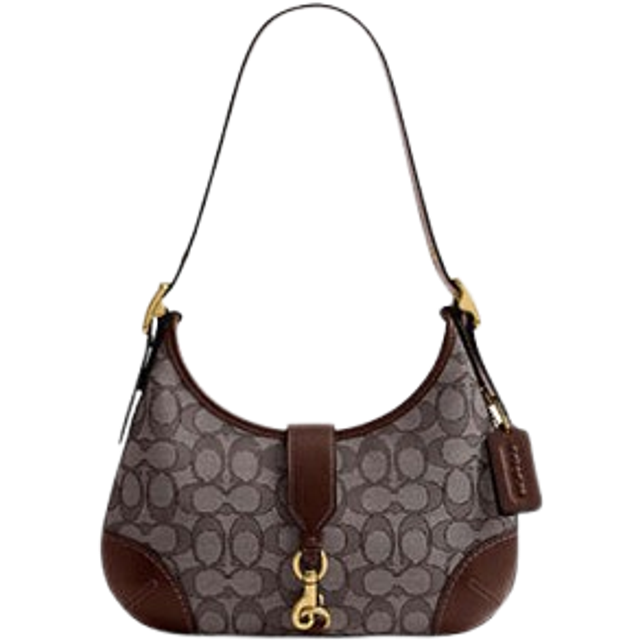Coach Hamptons Signature Jacquard Hobo Bag, Brown/Multi