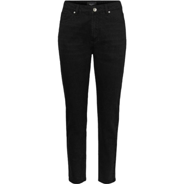 Vmbrenda Hög Midja Mom Fit Ankel Jeans - Dubh - 27/34