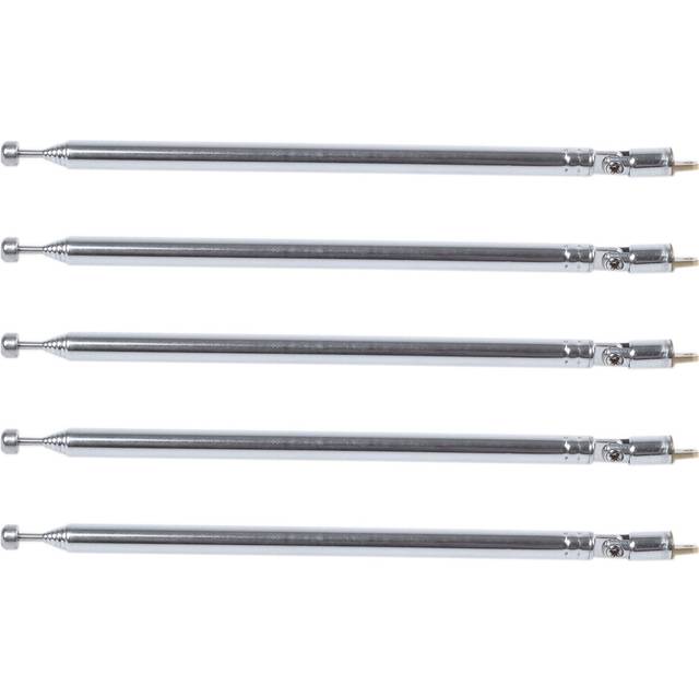 5X Metal 7 Sections Telescopic am fm Radio Antenna 75cm Long Silver