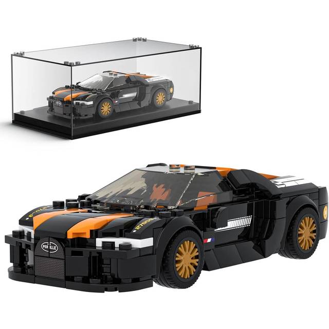 Mould King Speed Champion Bugatti Chiron 300 Supercar 27055 Building Set Toy Collectible Model Car Block Children&apos;s Gift 8+(386 Pieces)