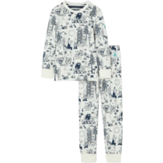 Moomin Print Kids Pyjamas - White - 2-4y x 98/104