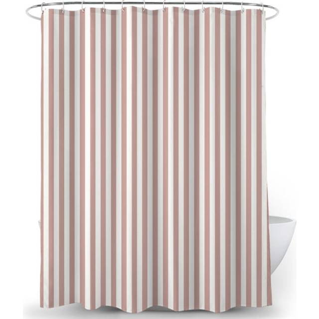 Textured Stripe Shower Curtain - Blush