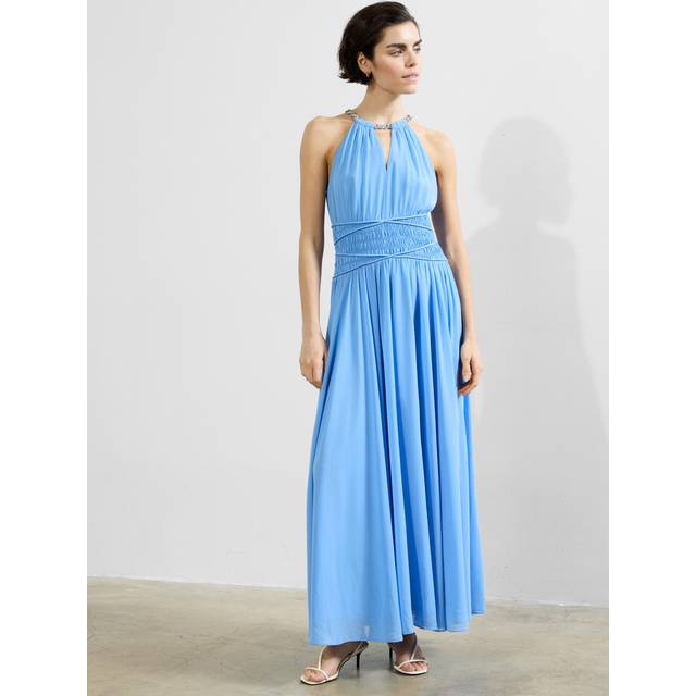 French Connection Eden Georgette Dress, Cornflower Blue