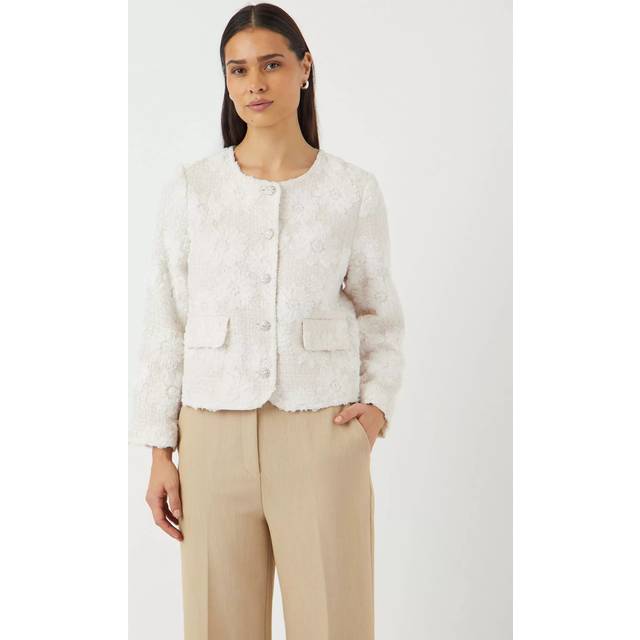 YAS Kavi Boucle Jacket, White