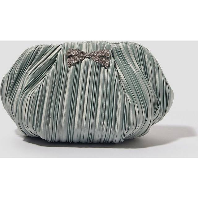 Monsoon Bow Clutch Bag, Sage Green