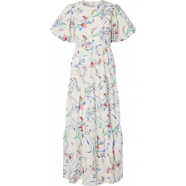 YAS Neena Floral Maxi Dress, Birch