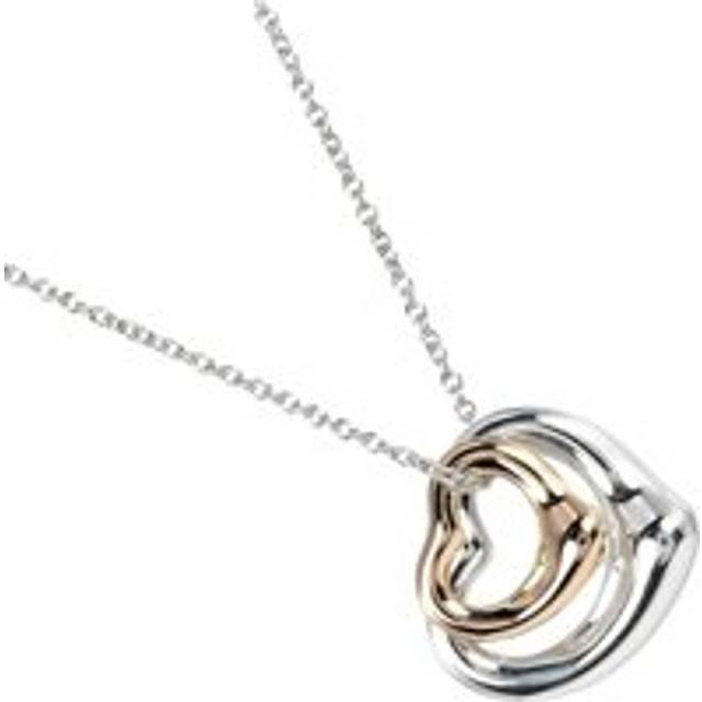 Womens Preloved Elara Double Heart Pendant Necklace Wo - Silver - Grey - One Size
