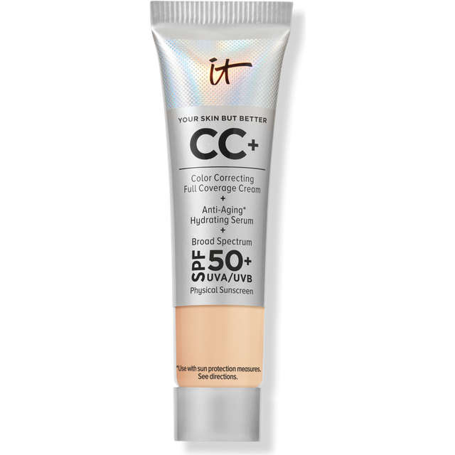 IT Cosmetics Your Skin But Better CC+ Cream Travel Size  Light Medium - Color Correcting Cream  Full-Coverage Foundation  Hydrating Serum & SPF 50+ Su
