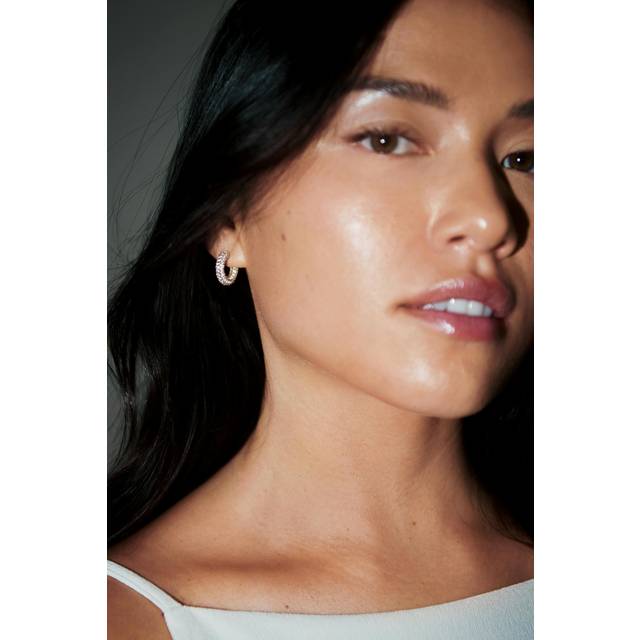 Gina Tricot-Mini pave hoops-örhängen-Guld-ONESIZE-Dam