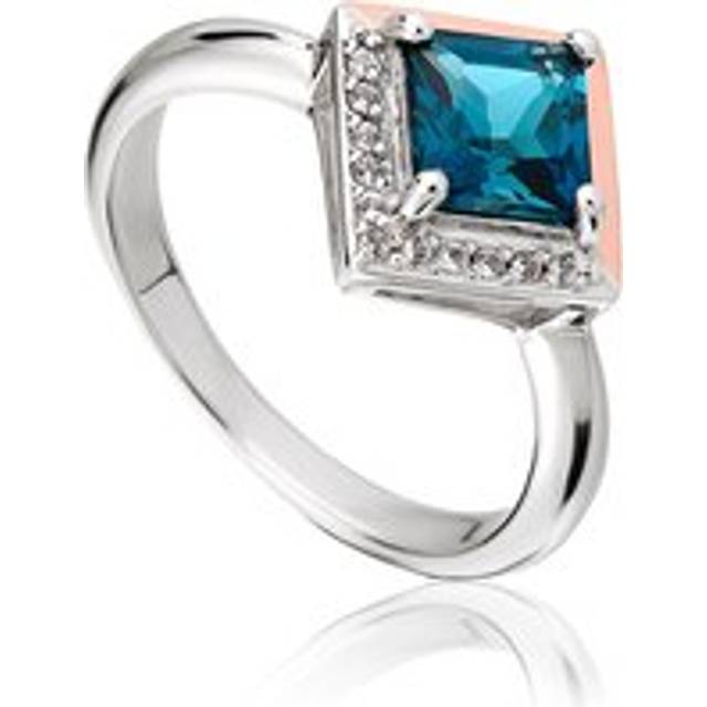 Clogau Kensington Love Story Ring-Ring Size L - Silver,Rose,Blue