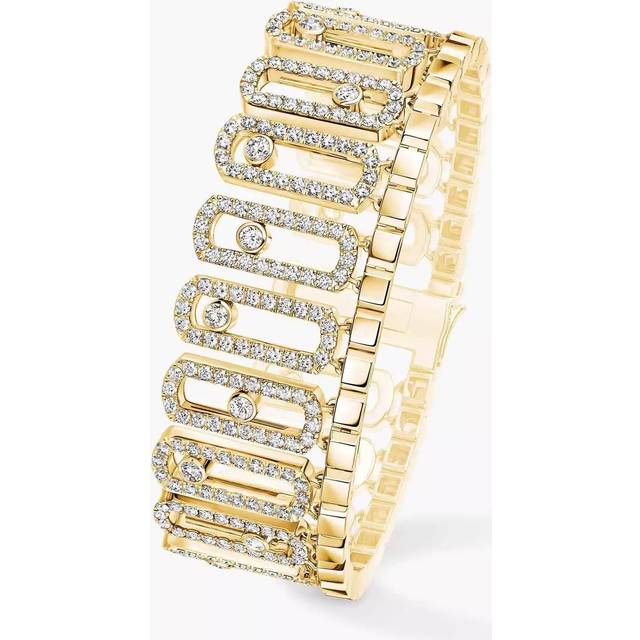 Messika Move Iconica Pavé 18ct Yellow Gold 7ct Diamond Bracelet - S