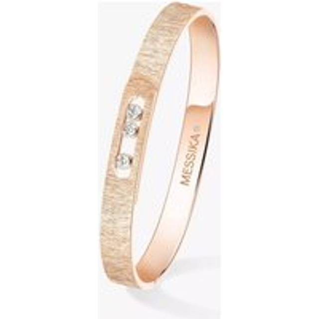 Messika Move Noa Ciselé 18ct Rose Gold 0.15ct Diamond Bangle - XL
