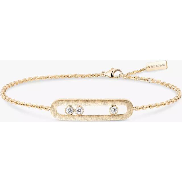 Messika Move Classique Ciselé 18ct Yellow Gold 0.20ct Diamond Bracelet