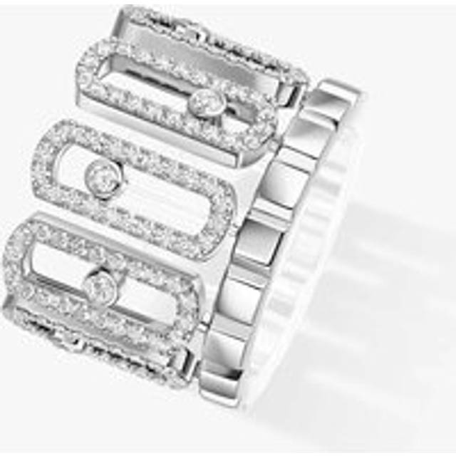 Messika Move Iconica Pavé 18ct White Gold 1.40ct Diamond Ring - Q