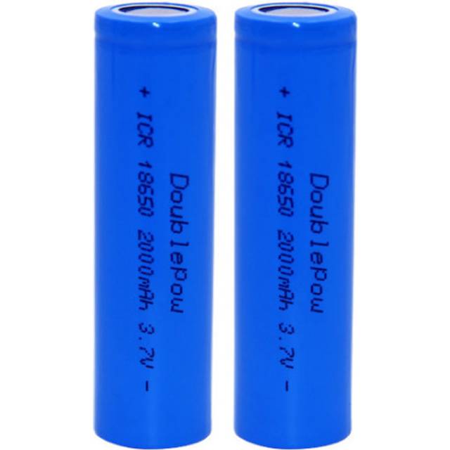2 x REPLACEMENT 18650 2000mAh 3.7V RECHARGEABLE BATTERY NO Pointed