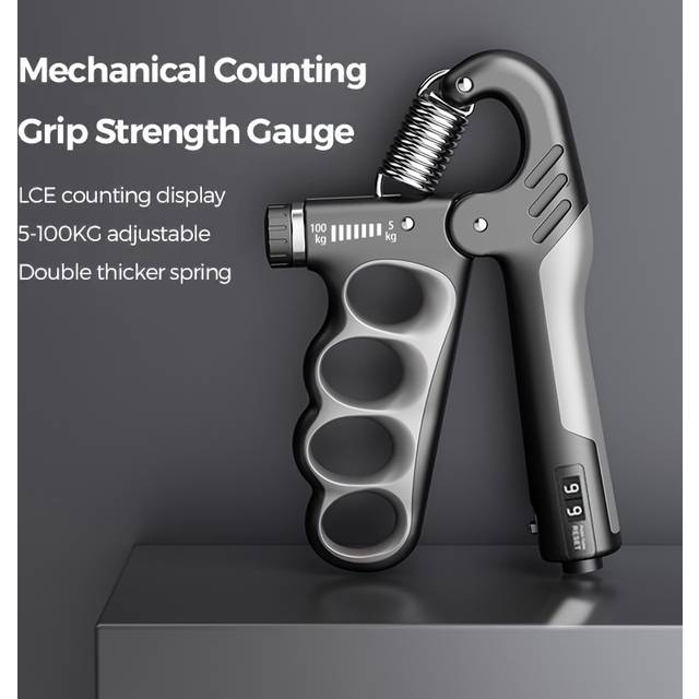 TEMU 1pc Hand Gripper For Arm Strength Training And Rehabilitation - Mechanical Counting Tool For Finger Hand Forearm Exercising