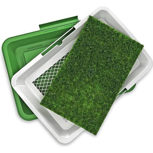 TEMU 1pc Extra Large Silicone & Pp Dog Toilet With Artificial Grass Mat, Pet Potty For Easy Diaper , Lawn Simulation For Puppy Training, Durable Dog Litter Box For Indoor/outdoor Use