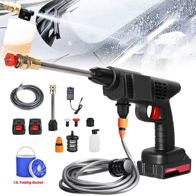 TEMU Cordless Pressure Washer, 3 Spray And Accessories, Hand-held Washer For Car/fence/driveway/yard/home Cleaning