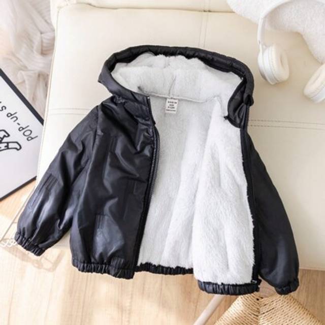 SHEIN Loose Textured Warm Padded Coat, Suitable For Casual Daily Wear In Autumn And Winter For Baby Boy And Baby Girl