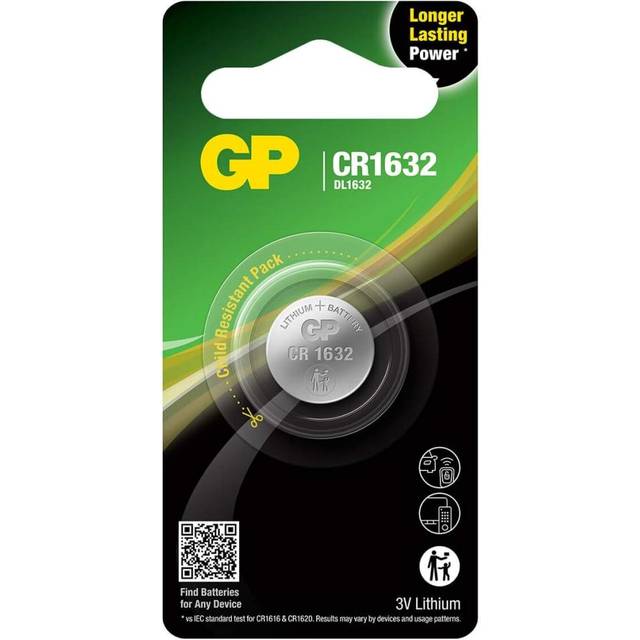 GP Lithium Coin Cell CR1632 1-pack