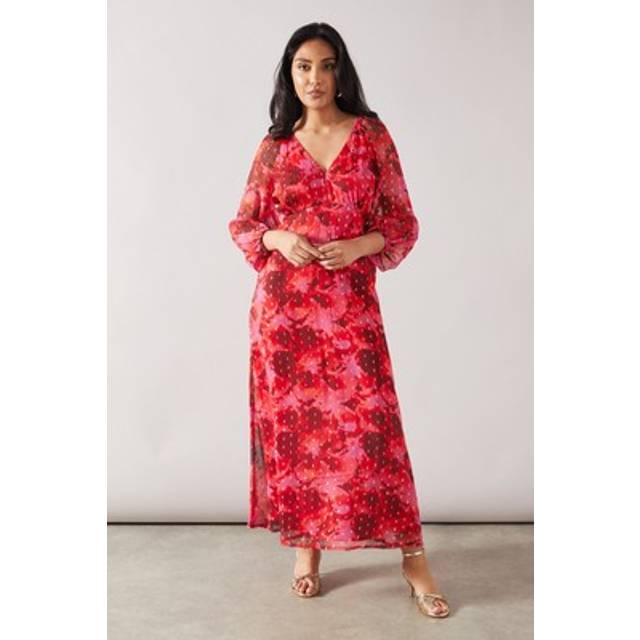Wallis pink fit & flare dress womens occasion dresses